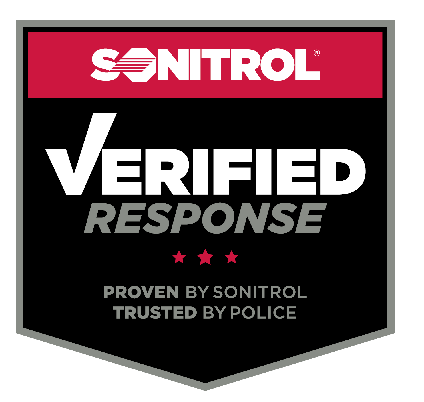 Sonitrol Verified Response badge